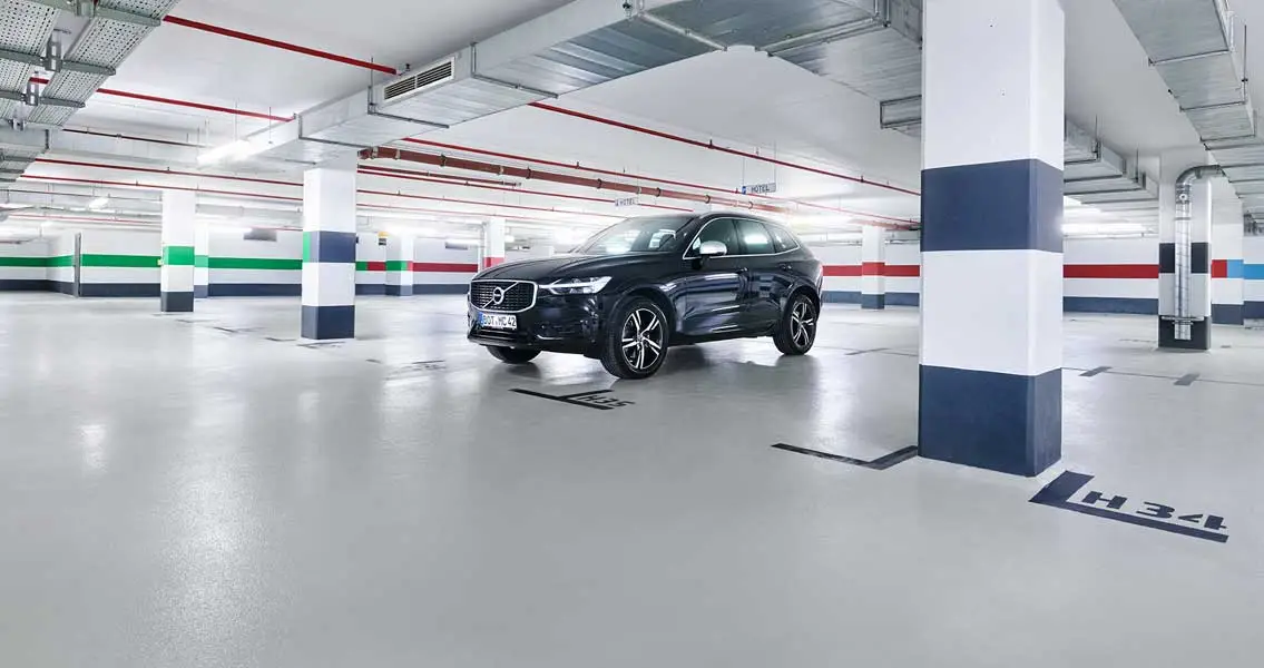 Sienų, lubų ir grindų atnaujinimas viešbučio „Pentahotel Leipzig“ požeminėje automobilių stovėjimo aikštelėje